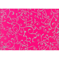 PAPEL REGALO ROLLO 62 SETIMPRES ESTUCADO ROSA RAMAS PLATA E49RS