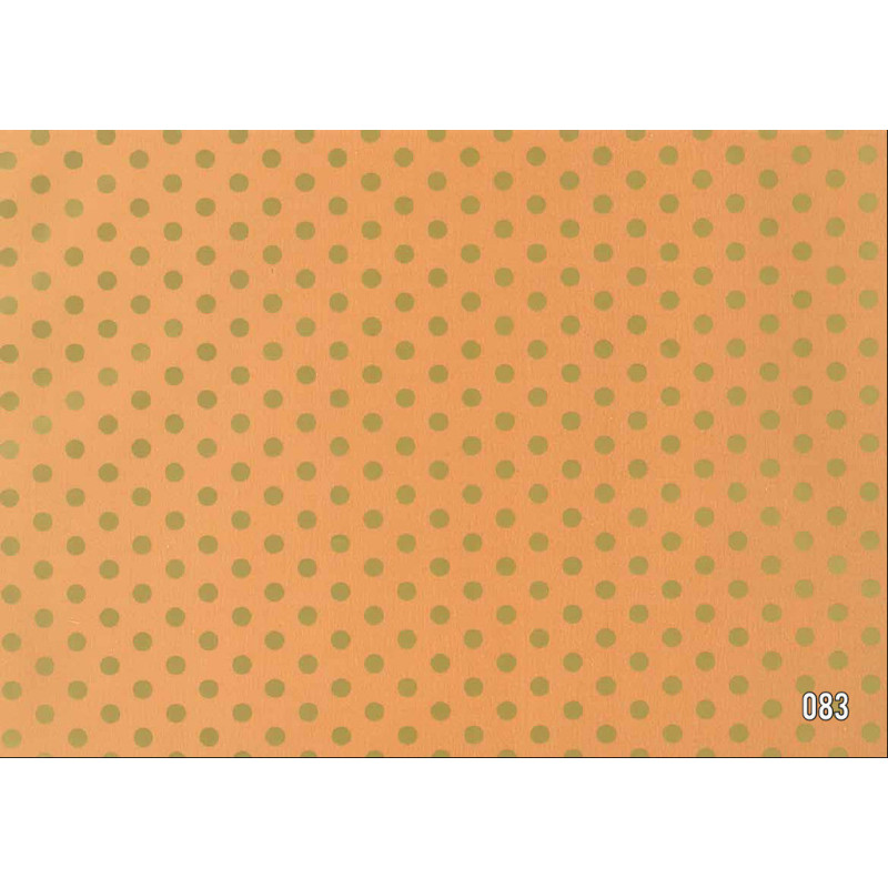 PAPEL REGALO ROLLO 62 SETIMPRES ESTUCADO CREMA PUNTOS ORO E52OR