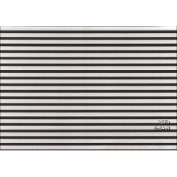 PAPEL REGALO ROLLO 62 SETIMPRES ESTUCADO RAYAS NEGRO FONDO BLANCO E54N