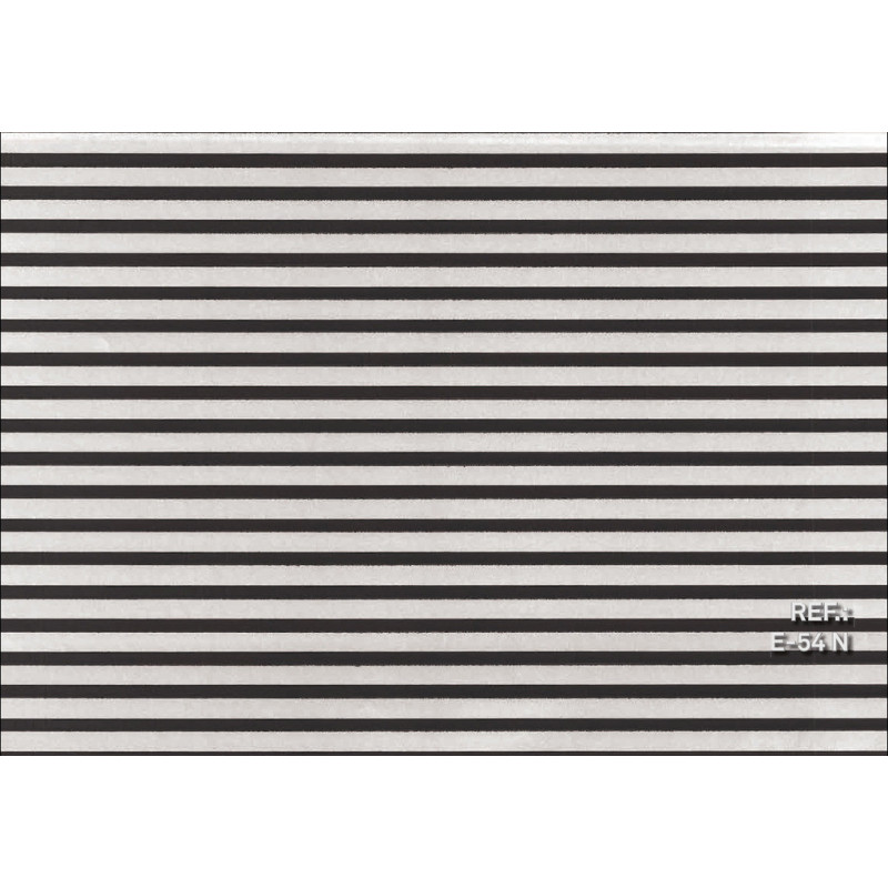 PAPEL REGALO ROLLO 62 SETIMPRES ESTUCADO RAYAS NEGRO FONDO BLANCO E54N