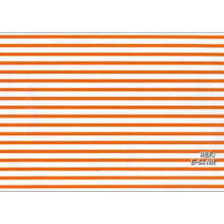 PAPEL REGALO ROLLO 62 SETIMPRES ESTUCADO BANDAS BLANCO/NARANJA E54NR