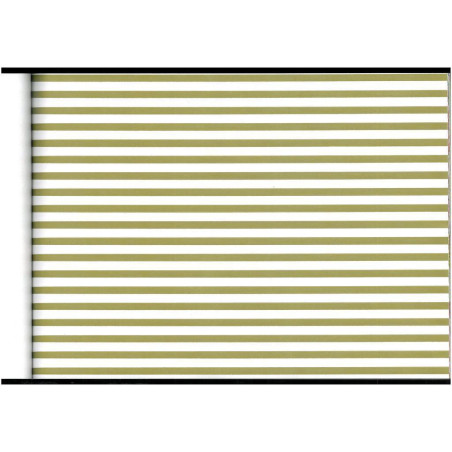 PAPEL REGALO ROLLO 62 SETIMPRES ESTUCADO RAYAS ORO FONDO BLANCO E54OR