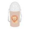 BOTELLA 500ML APERTURA AUTOM. CON PAJITA SAFTA PREESCOLAR "LEON" SAFTA26 342656899 19,5X7,3 UNIDAD