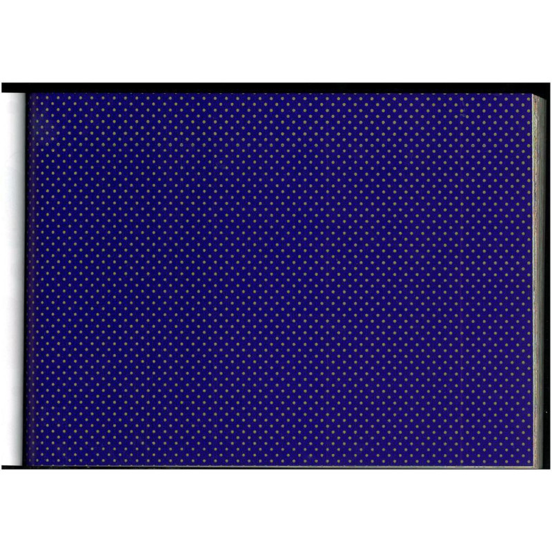 PAPEL REGALO ROLLO 62 SETIMPRES ESTUCADO PUNTOS ORO FONDO AZUL E58AZ