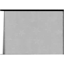 PAPEL REGALO ROLLO 62 SETIMPRES ESTUCADO ESTRELLAS BLANCO FONDO PLATA E59P