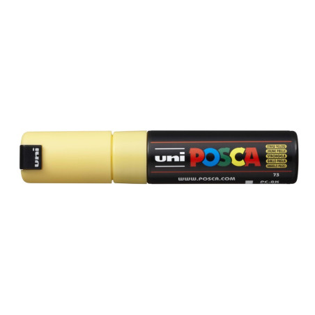MARCADOR UNI-BALL POSCA PC-8K BISEL GRUESO 8MM AMARILLO PAJIZO -73-