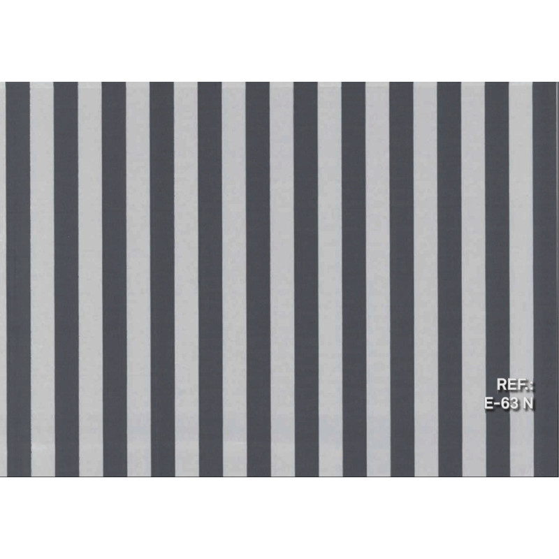 PAPEL REGALO ROLLO 62 SETIMPRES ESTUCADO RAYAS NEGRO FONDO GRIS E63N