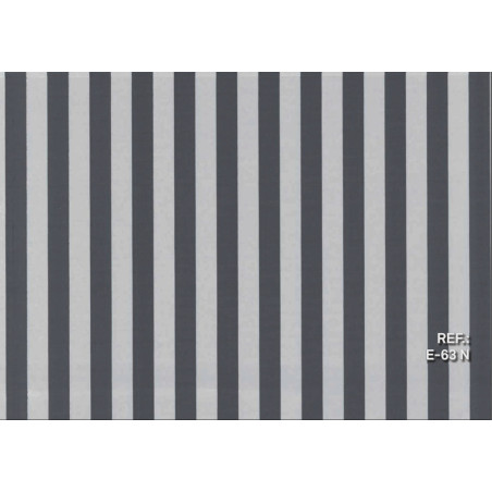 PAPEL REGALO ROLLO 62 SETIMPRES ESTUCADO RAYAS NEGRO FONDO GRIS E63N
