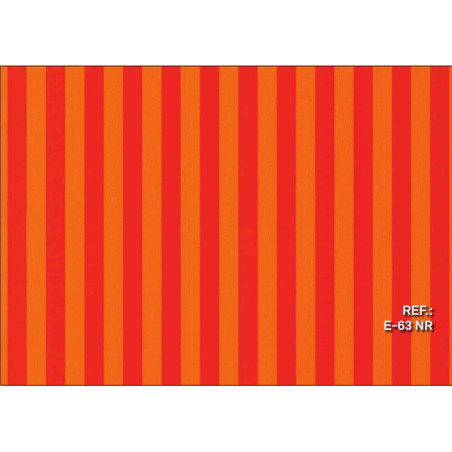 PAPEL REGALO ROLLO 62 SETIMPRES ESTUCADO RAYAS NARANJA FONDO NARANJA E63NR