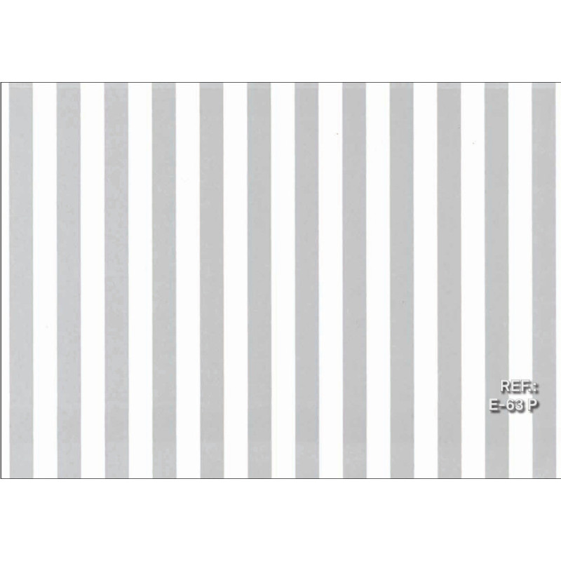 PAPEL REGALO ROLLO 62 SETIMPRES ESTUCADO RAYAS PLATA FONDO BLANCO E63P
