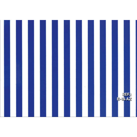 PAPEL REGALO ROLLO 62 SETIMPRES ESTUCADO BANDAS AZUL/BLANCO E64AZ