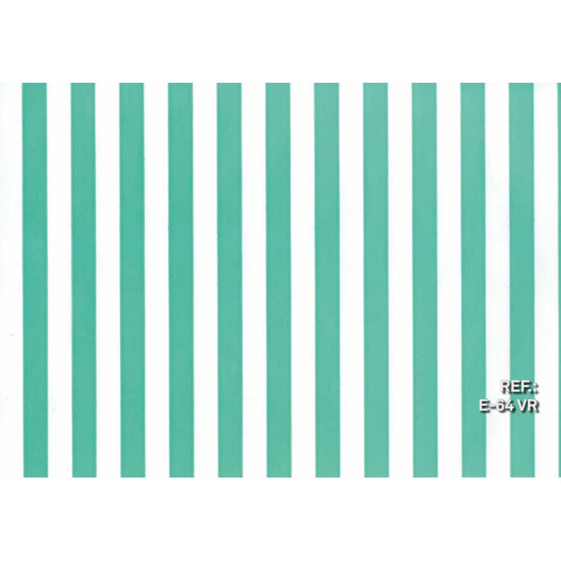 PAPEL REGALO ROLLO 62 SETIMPRES ESTUCADO BANDAS VERDE/BLANCO E64VR