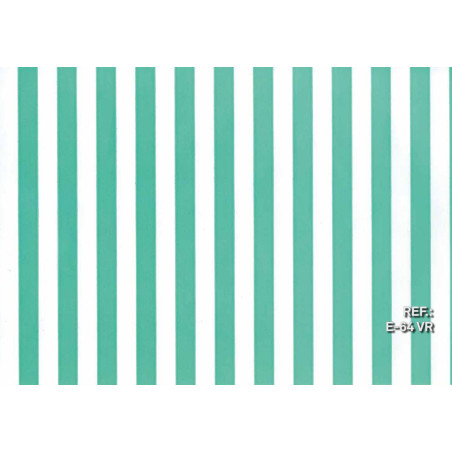 PAPEL REGALO ROLLO 62 SETIMPRES ESTUCADO BANDAS VERDE/BLANCO E64VR