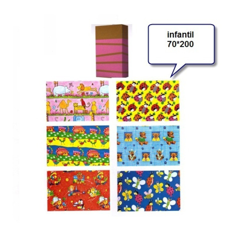 PAPEL REGALO ROLLO 0,70*2 EURO INFANTIL C/60U