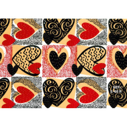 PAPEL REGALO ROLLO 62 SETIMPRES ESTUCADO CORAZONES ROJO E65R