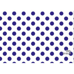 PAPEL REGALO ROLLO 62 SETIMPRES ESTUCADO PUNTOS AZUL FONDO BLANCO E66AZ