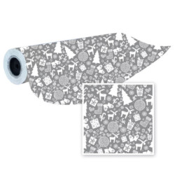 PAPEL REGALO EUROPRICE NAVIDAD CASA DE LA ABUELA - PLATA 62CM IG7690