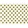 PAPEL REGALO ROLLO 62 SETIMPRES ESTUCADO PUNTOS ORO FONDO BLANCO E66OR