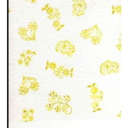 TUL FLORES LUREX AMARILLO CUADRADO 25*25 PTE 100U ^