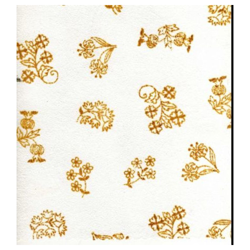 TUL FLORES LUREX MARRON CUADRADO 25*25 PTE 100U ^