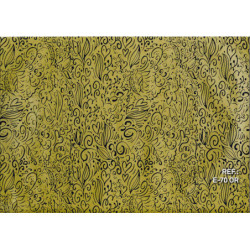 PAPEL REGALO ROLLO 62 SETIMPRES ESTUCADO CORAZONES NEGRO FONDO ORO E70OR