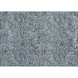 PAPEL REGALO ROLLO 62 SETIMPRES ESTUCADO CORAZONES NEGRO FONDO PLATA E70P