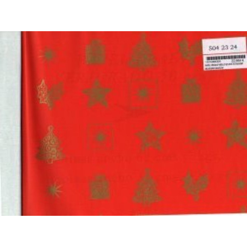 PAPEL REGALO ROLLO 62 HVS ESTUCADO ROJO/ORO 5042324 ^