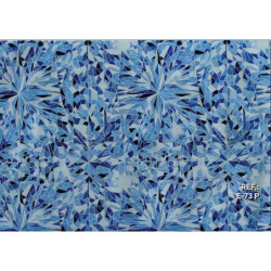 PAPEL REGALO ROLLO 62 SETIMPRES ESTUCADO PSICODELIA AZUL FONDO PLATA E73P