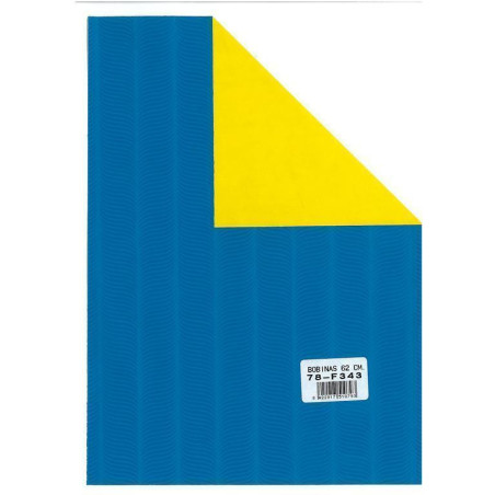 PAPEL REGALO ROLLO 62 CINSA ESTUCADO BICOLOR TURQUESA AMARILLO 5KG 78-F343