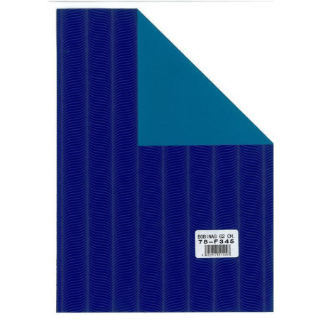 PAPEL REGALO ROLLO 62 CINSA ESTUCADO BICOLOR AZUL MAR TURQUESA 5KG 78-F345