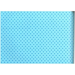PAPEL REGALO ROLLO 62 SETIMPRES ESTUCADO INFANTIL BEBE PUNTITOS AZUL I11AZ