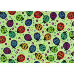 PAPEL REGALO ROLLO 62 SETIMPRES ESTUCADO INFANTIL MARIQUITAS VERDE I14VR