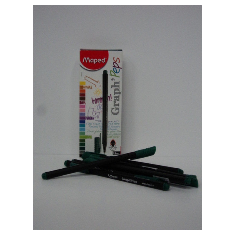 ROTULADOR MAPED GRAPH'PEPS 0,4 VERDE SELVA C/12U 749125