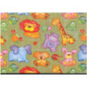 PAPEL REGALO ROLLO 62 SETIMPRES ESTUCADO INFANTIL ANIMALES ORO I1OR