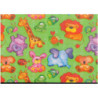 PAPEL REGALO ROLLO 62 SETIMPRES ESTUCADO INFANTIL ANIMALES VERDE I1VR