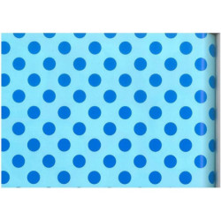 PAPEL REGALO ROLLO 62 SETIMPRES ESTUCADO INFANTIL BEBE AZUL PUNTOS I9AZ