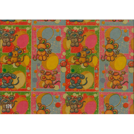 PAPEL REGALO ROLLO 62 SETIMPRES INFANTIL KRAFT RATONCITOS IK7R