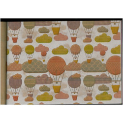 PAPEL REGALO ROLLO 62 SETIMPRES INFANTIL KRAFT GLOBOS BLANCO IK8B