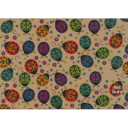 PAPEL REGALO ROLLO 62 SETIMPRES INFANTIL KRAFT MARIQUITAS IK9R