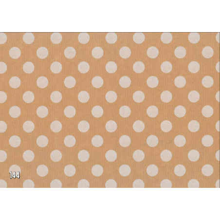 PAPEL REGALO ROLLO 62 SETIMPRES KRAFT PUNTOS BLANCOS K19BL