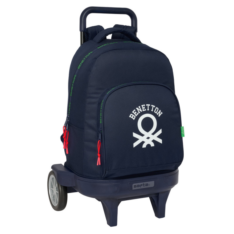 MOCHILA GDE. C/RUEDAS COMPACT EVOL. EXT. BENETTON "TOGETHER" SAFTA26 612606218 45X33 UNIDAD