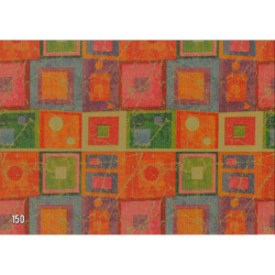 PAPEL REGALO ROLLO 62 SETIMPRES KRAFT CUADROS CIRCULOS COLORES K25R