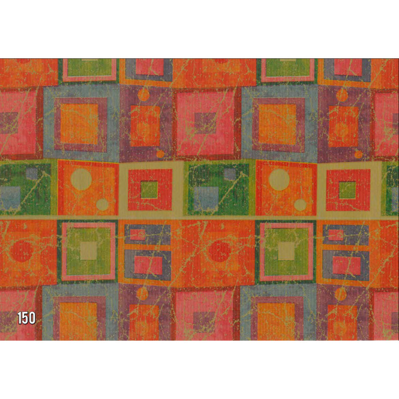 PAPEL REGALO ROLLO 62 SETIMPRES KRAFT CUADROS CIRCULOS COLORES K25R