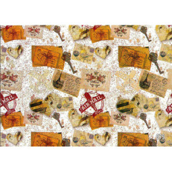 PAPEL REGALO ROLLO 62 SETIMPRES ESTUCADO VINTAGE BLANCO E50B