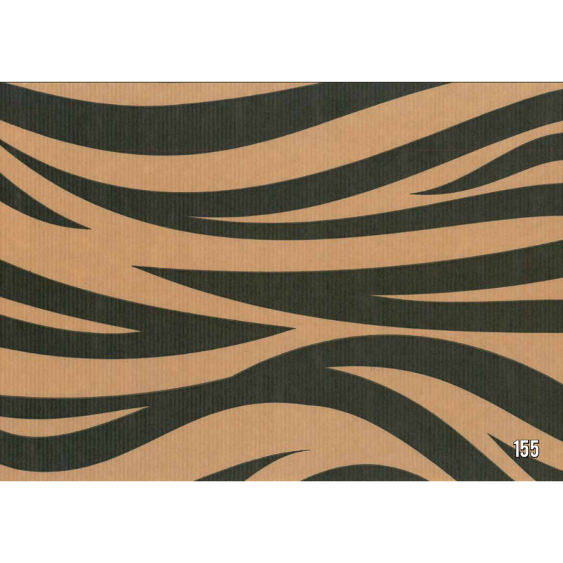 PAPEL REGALO ROLLO 62 SETIMPRES KRAFT CEBRA NEGRO K30N