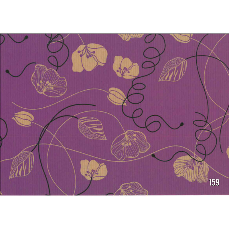 PAPEL REGALO ROLLO 62 SETIMPRES KRAFT VIOLETA FLORES K35VL