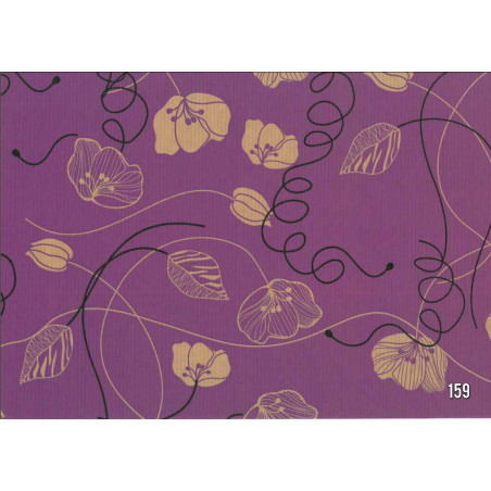 PAPEL REGALO ROLLO 62 SETIMPRES KRAFT VIOLETA FLORES K35VL