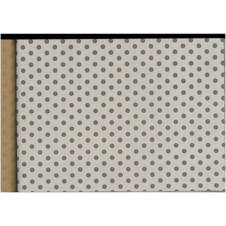 PAPEL REGALO ROLLO 62 SETIMPRES KRAFT BLANCO PUNTOS GRIS K37G