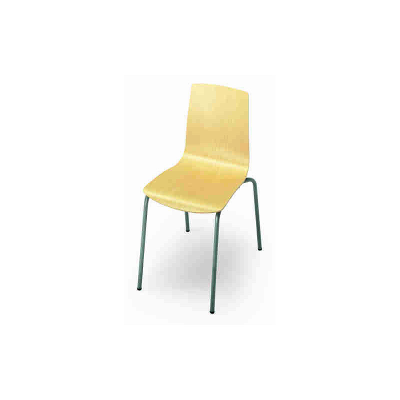 SILLA ESCOLAR MOD.143 TUBO ACERO CONTRACHAPADO HAYA NEGRO O WENGUE AA 46CM TAGAR