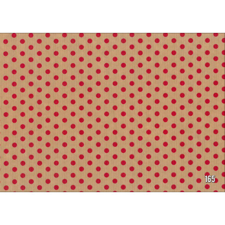 PAPEL REGALO ROLLO 62 SETIMPRES KRAFT PUNTOS ROJO K37R